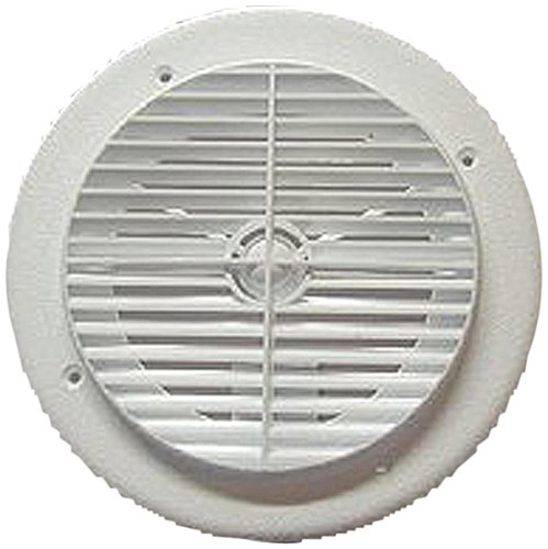 D And W Inc. 6840 Louvered Air Conditioner Vent - White